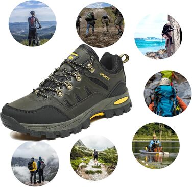 Чоловічі та жіночі трекінгові черевики для хайкінгу та туризму, зелені, 40 EU