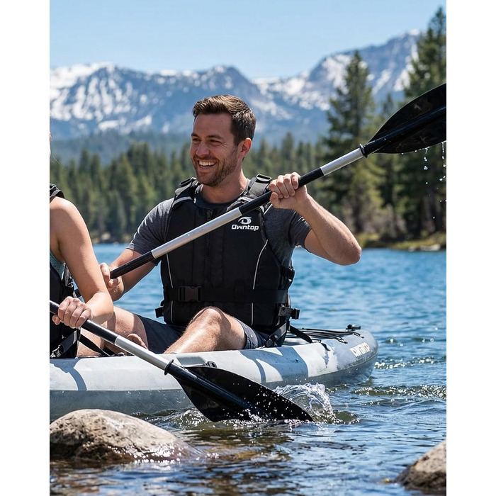Owntop Плавуча жилетка для дорослих, штанговий ремінь, кишеня, унісекс. Підходить для SUP, каякінгу, риболовлі, вітрильного спорту, каное. Чорний колір, XL-XXL