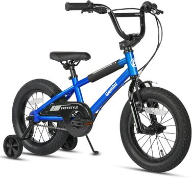 Дитяче велосипед BMX AVASTA 12/14/16 дюймів з бічними колесами та підставкою для дітей 1-8 років, різні кольори (Хimmelblau, армійсько-зелений)