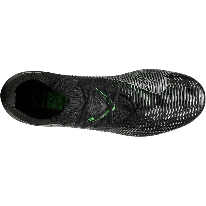 Кросівки футбольні PUMA Future 8 Match Mg - чорний, сріблястий, флуоресцентний зелений, 46 EU
