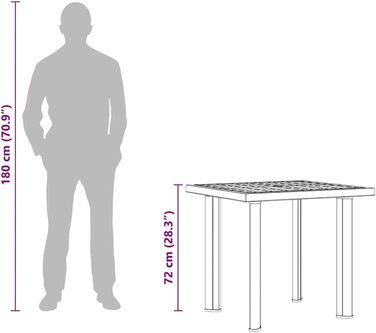 Садовий стіл vidaXL 101x68x72 см, пластиковий, білий, з отвором для парасольки - для балкона та саду