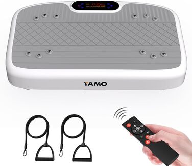 Вібраційна платформа YAMO для схуднення та тренувань всього тіла, масажер - 330 кг, сірий колір