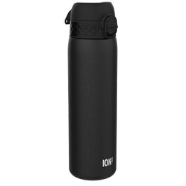 Сталева пляшка для води ION8 Evo Steel, 600 мл, герметична, з одним натисканням та замком, чорна