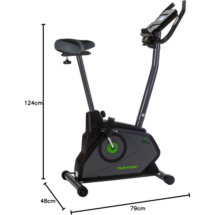 Ергометр Tunturi Cardio Fit E30: велотренажер для дому з датчиком пульсу та підставкою для планшета