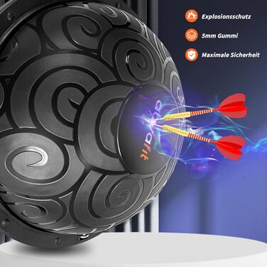 М'яч для йоги та балансу Ativafit 60x18 см, до 300 кг, з помпою та експандером. Синій