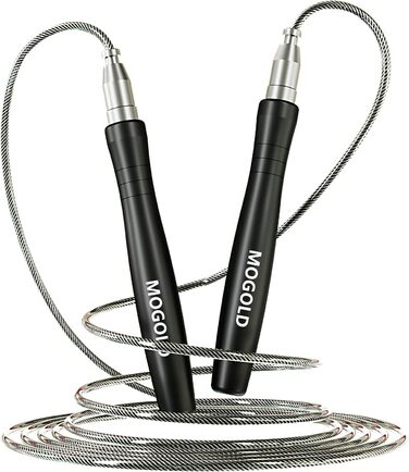 Стрибкове канат для боксу та CrossFit преміум-якості, без заплутування, самозатягування, без гвинтів, чорний