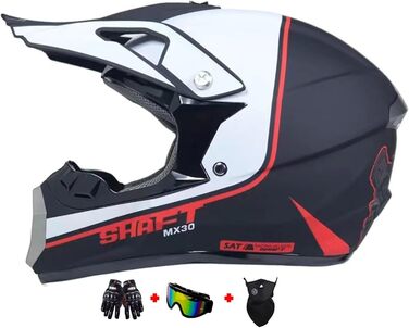 Дитячий мотокросовий шолом Fullface з рукавичками, маскою та окулярами для MTB, Downhill, ендуро, ATV, комплект мотошолома для хлопчиків та чоловіків