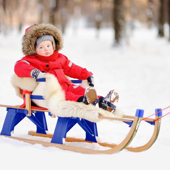 Дерев'яні санки Davoser Rodel 110 см - складані, для дітей, з бука (модель 24/25)