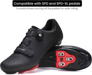 Велосипедні черевики для чоловіків та жінок. Сумісні з педалями Look SPD, SPD-SL, Delta Lock. Підходять для педалей Peloton. Розмір 43 EU, чорний колір