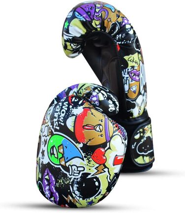 Боксерські рукавички BUDDHA FIGHT WEAR Fantasy Zippy – Муай Тай, Кікбоксинг, 10 oz, Штучна шкіра