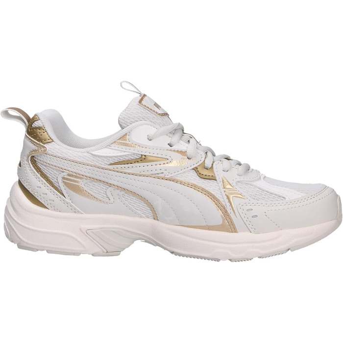 Кросівки PUMA Milenio Tech для жінок, 38 EU, Vapor Gray, Puma Gold, Warm White