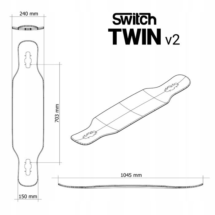 Набір для фрістайл лонгборду Switch TWIN 41 Ocelot