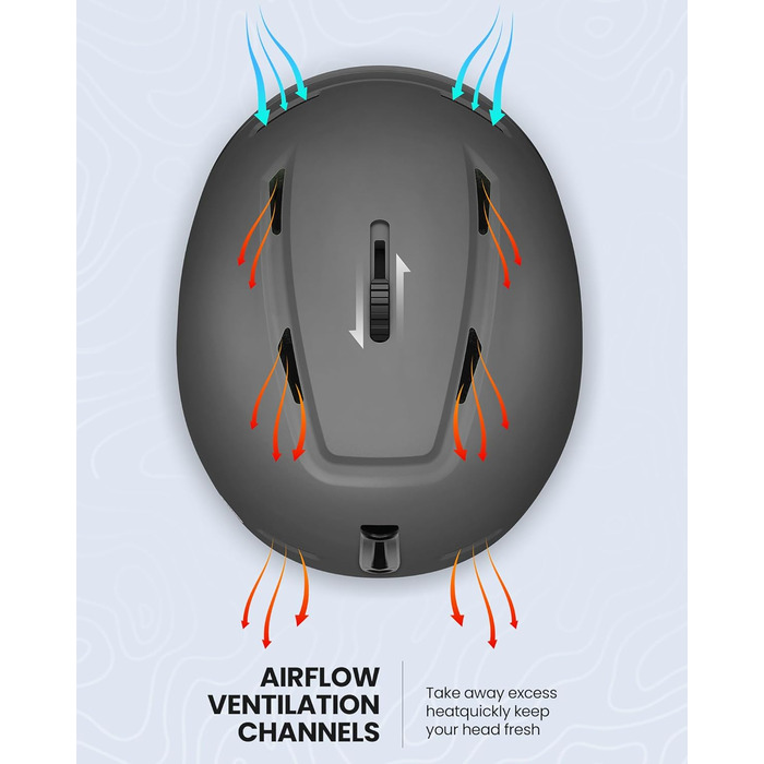 Гірськолижний шолом OutdoorMaster MIPS для чоловіків та жінок, сноубордичний шолом із вентиляцією, полікарбонатна оболонка, EPS-вставка, індивідуальна посадка