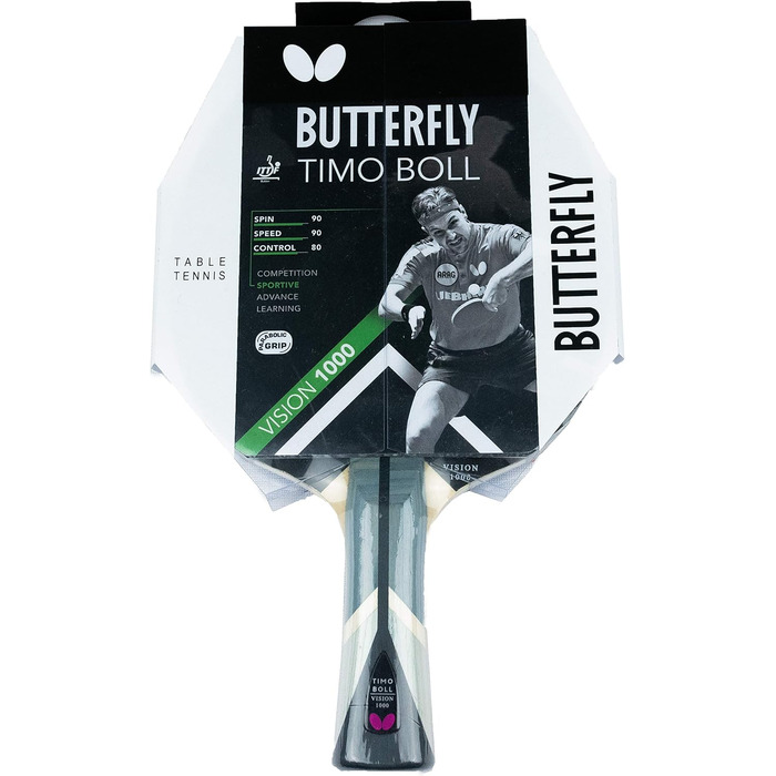 Настільний тенісний ракетка Butterfly Timo Boll Vision 1000, ITTF, для професіоналів, паназіатська накладка, конкавна ручка