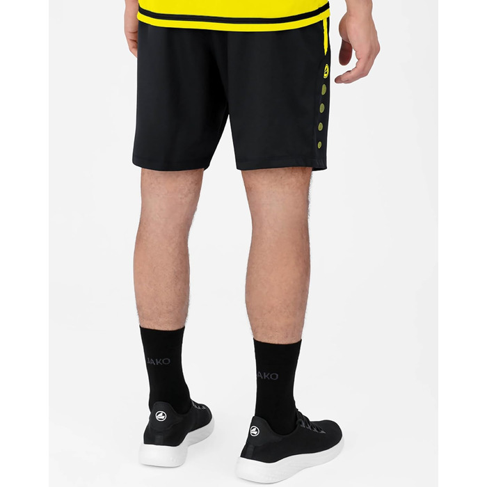 Шорти спортивні чоловічі JAKO Copetition 2.0 (152, чорний/неоновий жовтий)
