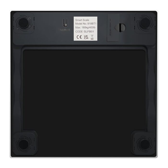 Електронна вага для тіла з платформою, 180 кг, LED дисплей, сірий колір (918BT1)