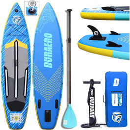 Надувна SUP-дошка 330x76x15 см з кріпленням для камери, до 150 кг, ремінь для ніг, насос, рюкзак, SeaBlue