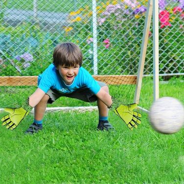Воротарські рукавички OLYSPM для дітей та дорослих, зелений колір, захисні, протиковзкі, розміри 6-10