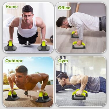 Обладнання для калістеніки: турніки для віджимань, паралелі для стійки на руках, турніки для віджимань, дошка для віджимань, тренування на підлозі, стійка на руках, силові тренування, вантажопідйомність 226 кг, темно-зелений – перфорована основа (темно-зе