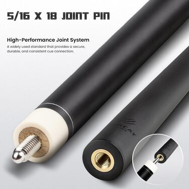 Більярдний кий Big Cat Carbon Gold Series з карбоновим шафтом Pro Taper 12.4 мм, чорне ірландське лляне обмотування (20oz, GLD-1)