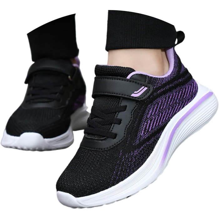 Дитячі кросівки для занять спортом: кросівки для залу, бігові кросівки, спортивне взуття для дітей, кросівки-сліпони, чорні, розмір 28-40 EU