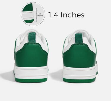 Жіночі кеди LUCKY STEP з блискучими стразами, шкіряні низькі кеди на шнурівках, зручні для прогулянок (40 EU, зелено-білі)