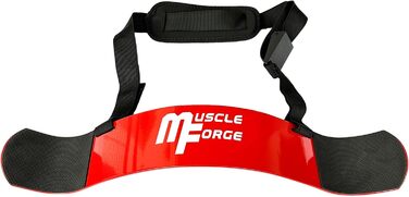 MuscleForge Біцепс-тренажер Arm Blaster, ізолятор для біцепса та м'язів рук, біцепс-бластер для бодібілдингу та силових тренувань, червоний