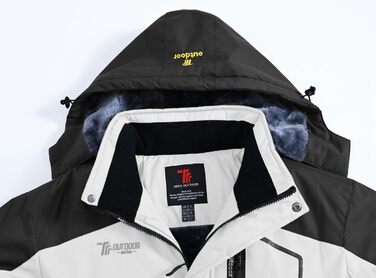 Чоловіча куртка YSENTO для сноубордингу та лижного спорту: тепла, водонепроникна, з відстібаною капюшоном (M, білий)