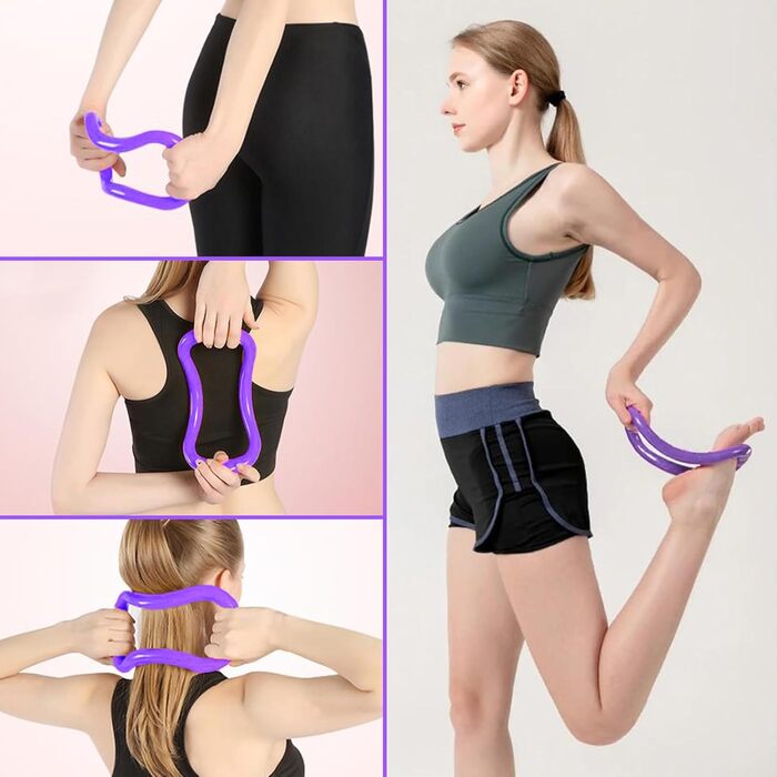 Набір для пілатесу вдома, 5 шт: кільце для пілатесу 38 см та фітбол для ніг, рук та стегон, для схуднення