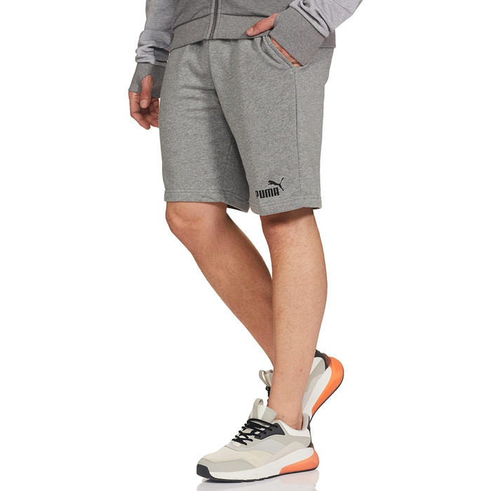 Чоловічі спортивні шорти PUMA Back, сірий меланж (Medium Gray Heather), розмір S