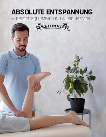 Масажний стіл SPORTINATOR Premium 3-зонний, 4 см м'яка оббивка, регульована висота, навантаження до 180 кг, чорний