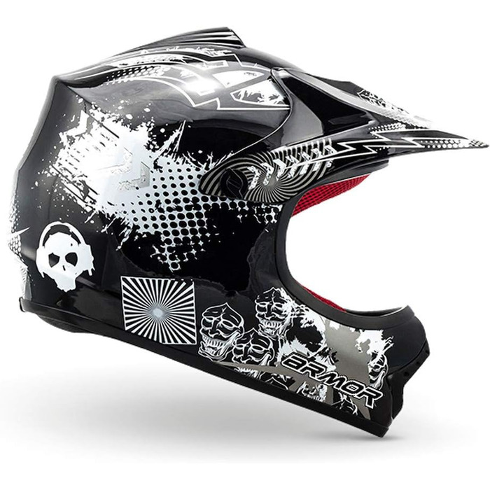 Шолом мотоциклетний ARMOR HELMETS AKC-49 'Black' для мотокросу, MTB, BMX, Downhill, Enduro. Розмір L (57-58 см).