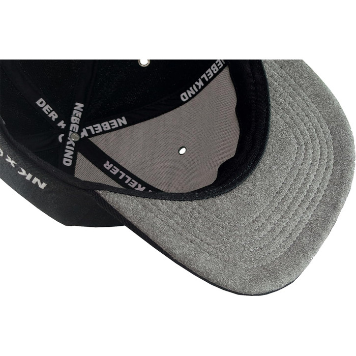 Кепка-снапбек Nebelkind Steini Der Keller унісекс, регульований розмір, чорно-сіра, стиль streetwear