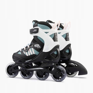 Ролики Oxelo Fit5, чорно-біло-бірюзові, р. 38-41