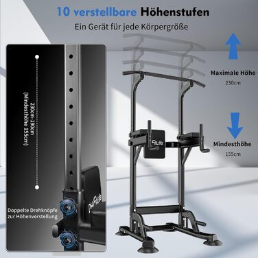 Power Tower DH FitLife: турнік, бруси для віджимань та тренажер спини | Станція для силових тренувань вдома