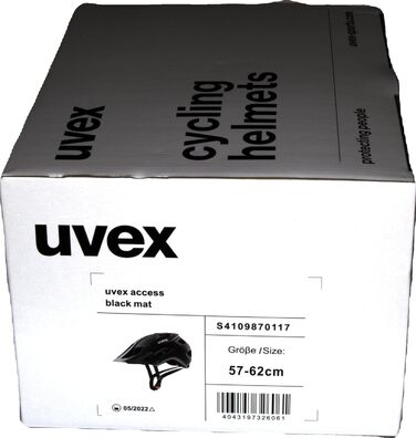 Велошолом UVEX Access для MTB, універсальний, регульований розмір 57-62 см, чорний матовий, оптимізована вентиляція для чоловіків і жінок