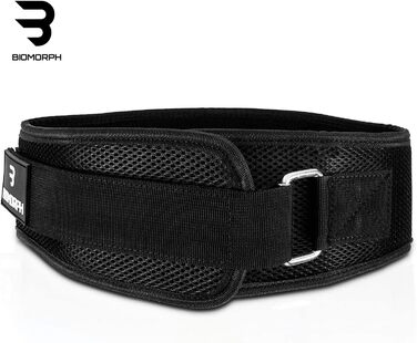 Пояс для важкої атлетики Biomorph Breathtaking Black M (90 см) для пауерліфтингу, бодібілдингу, кросфіту – унісекс
