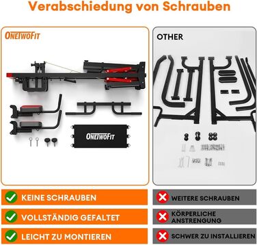 Багатофункціональна силова станція ONETWOFIT Power Tower: турнік, бруси та силовий стійка, регулювання висоти 127-220 см, навантаження до 180 кг, чорний
