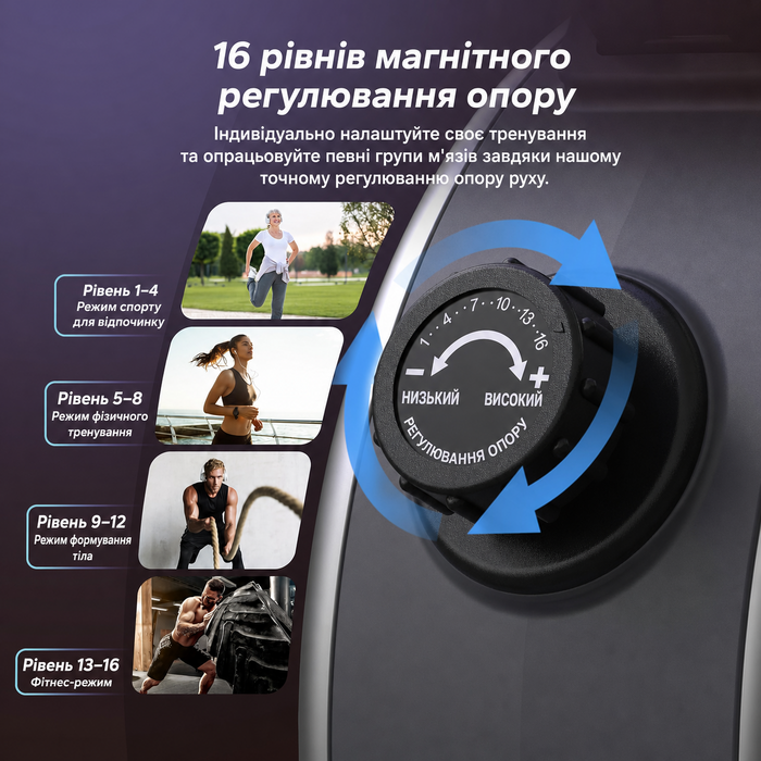 Гребний тренажер MERACH Q1S Magnetic Rower, 16 рівнів опору, магнітний, Bluetooth, до 158 кг