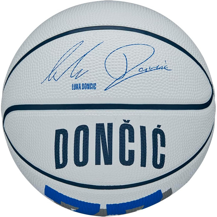 Баскетбольний м'яч Wilson NBA Player Icon Luka Doncic, розмір 7 (74,9 см) та міні розмір 3 для вулиці