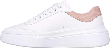 Жіночі кеди Skechers Cordova Classic Best Behavior білого кольору з рожевою облямовою, шкіряні, розмір 38 EU