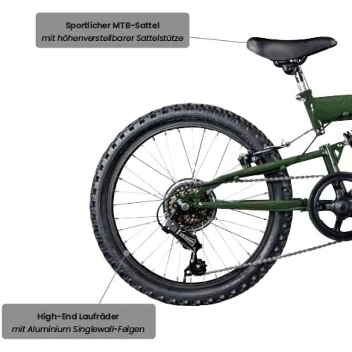 Дитячий велосипед Galano FS180 18 дюймів для дітей від 5 років, легкий гірський MTB, універсальний для хлопчиків і дівчаток, двухпідвісний