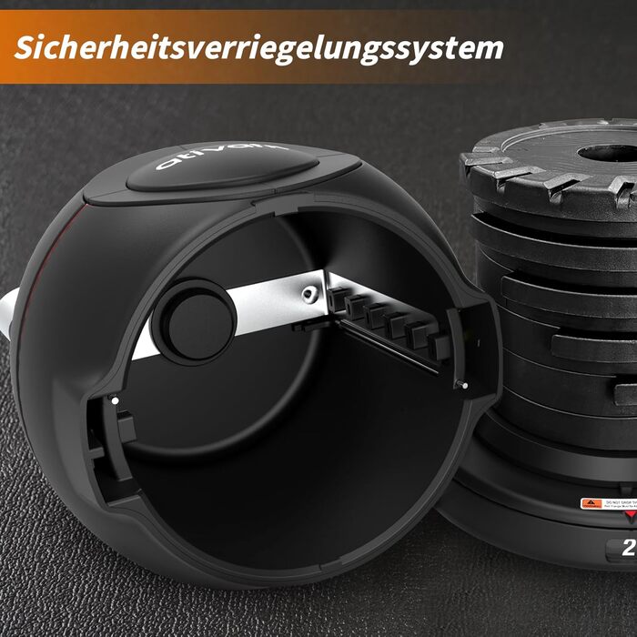 Гантелі ATIVAFIT 20 кг, 7-в-1, регульовані, з алюмінієвим грифом, швидка зміна ваги, фітнес для дому, тренування вдома