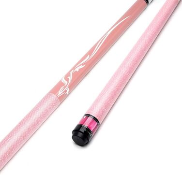 Cuppa: жіночий бильярдний кий, 11,75/13 мм наконечники, рожева обкладинка, комплект аксесуарів (крейда, наконечники, рукавичка, рушник, захист суглоба) 12,75 мм