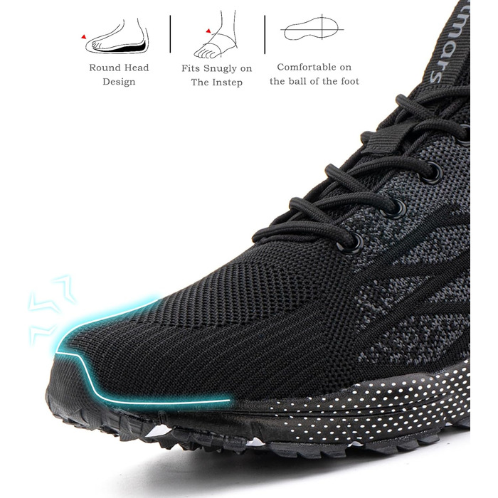 Кросівки Hitmars для чоловіків та жінок: спортивні, для бігу, повсякденні, сірі та чорні, 36-48 EU