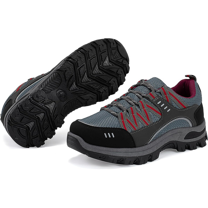 Жіночі трекінгові черевики JOMIX - Легкі, дихаючі, з антиковзанням, для хайкінгу та альпінізму (36 EU, Сірий)