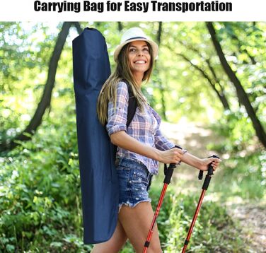 Кемпінгове ліжко Costway з металевим каркасом, складне, військового типу, одинарне, для кемпінгу та подорожей, 190 x 67 x 42 см (блакитне)