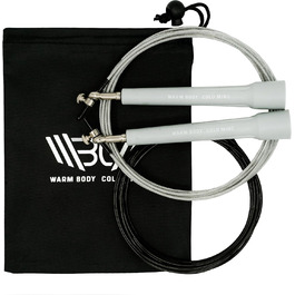 Регульоване скакалка Speed-Spring для чоловіків та жінок, для важкої атлетики, боксу, фітнесу, спорту в приміщенні та на вулиці (срібна)