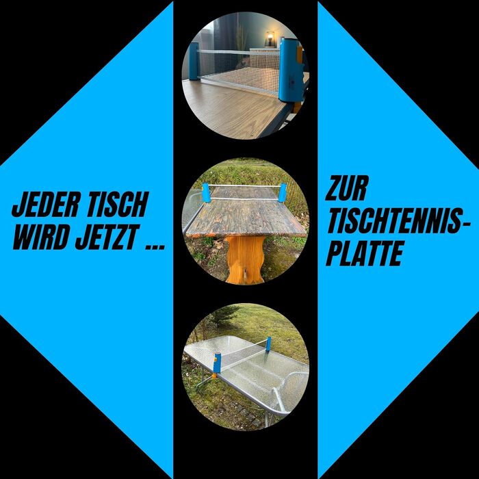 Набір для настільного тенісу з сіткою Ping Pong - 2 ракетки, 4 м'ячі, сітка, сумка