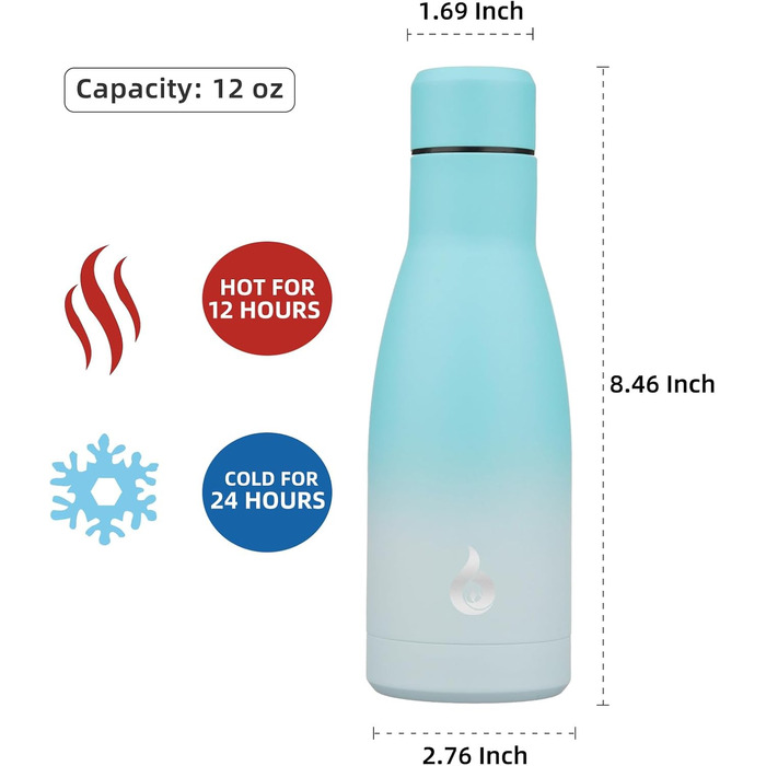 Термос BJPKPK 500 мл з нержавіючої сталі: термокружка-пляшка, багаторазова, для напоїв, чорно-червона, зберігає холод та тепло